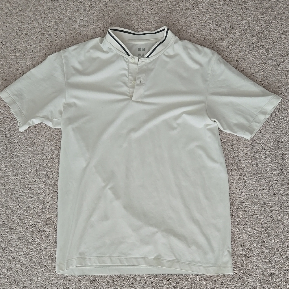 Uniqlo Men's White Polo Shirt Adam Scott